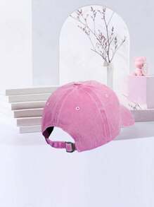 1pc Men NY Embroidered Washed Baseball Cap, Adjustable Outdoor Casual Baseball Cap - Pink - View 3