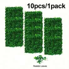 1/4/10pcs Grass Wall Panels Artificial Boxwood Grass Greenery Backdrop Wall Topiary Hedge Plant Thickened UV Protected Privacy Screen Decor For Outdoor Indoor Garden Backyard, Valentine Day, Gift