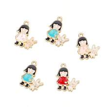 10入組合金彩虹滴油兔子吊墜，DIY珠寶製作配件 - 彩色 - 查看 17