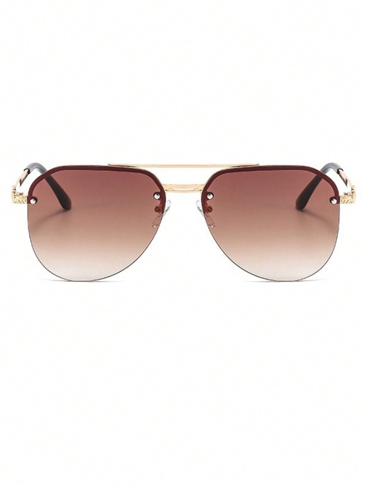 男士橫飾太陽眼鏡 - 深灰色 - 查看 7