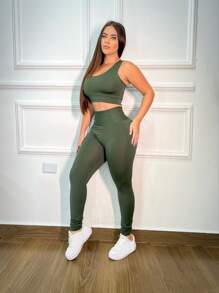Women Sports Sets - Verde Oscuro - Ver 1