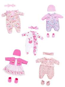 16英寸婴儿娃娃夏装，美国女孩娃娃衣服夹克，披肩娃娃裙（单件娃娃裙）