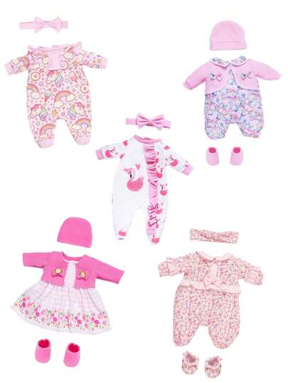 16-tums sommaroutfit för babydocka, dockkläder till amerikanska flickor, dockklänning (enkel dockklänning)