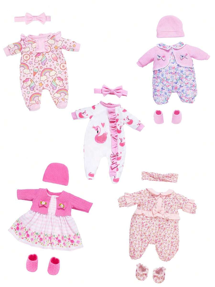 16英寸婴儿娃娃夏装，美国女孩娃娃衣服夹克，披肩娃娃裙（单件娃娃裙）