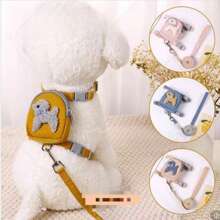 Pet Carrier Backpack Teddy & Poodle Leash, Chest & Back Strap, Snack Bag & Leash For Walking Cats/Dogs