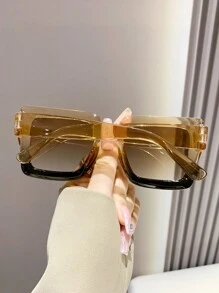 Gafas de sol de plástico cuadradas oversize vintage, gafas de sol clásicas y elegantes con protección UV para mujeres, adecuadas para usar con suéter, jeans, pantalones de chándal, sudadera con capucha, chaqueta, vestido y camisa de manga larga, perfectas para vacaciones en la playa, viajes y actividades al aire libre en verano