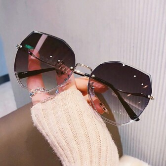 女士时尚瘦脸优雅时尚眼镜，夏季风格，适合夏季海滩度假、户外、旅行