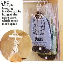 1 Pc Transparent Vacuum Compression Bag Dustproof Clothes Hanging Bag Versatile Bag Compression Bag For Quilts, Down Jackets With Hanging Style, Vacuum Storage Bag For Clothes, Large And Medium Sizes Available School Organizer Bag Organizer For Home Bedroom Dorm For Closet Storage Hanging Clothes Dresses Shirts Coats For Closet Storage Bag For School School Accessories School Stuff - Clear - View 1