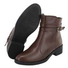 Women Mid-Calf Boots - Rỉ Nâu - Xem 2