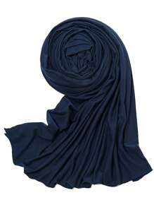 1pc Silky Soft Solid Color Scarf, Versatile Lightweight Breathable Head/Neck Wrap