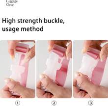 1/2/5条装彩色行李带，便携式可调节行李安全带，旅行必备，行李旅行配件，方便携带，实用户外携带带，适用于汽车旅行，带外置扣环的行李带，防丢行李挂带 - 彩色 - 查看 9