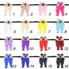 1pc Men Formal Long Fashion Luxury Black Diamond Hollowed-Out Lace Bow Tie Groomsmen Wedding Party Tuxedo Accessory With English Boutonniere - Multicolor - View 1
