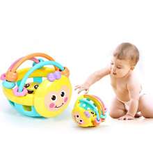 曼哈顿球玩具，适合婴儿抓握玩具，摇铃和牙胶，婴儿玩具，6个月以上宝宝最喜欢的礼物（配件颜色随机）
