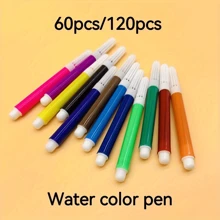 60pcs/120pcs Mini Watercolor Brush Pen, Washable (6 Colors 10 Packs Total 60 Pcs, 12 Colors 10 Packs Total 100 Pcs) For Events Signatures, Watercolor Painting, Doodling, Stationery, Gifts & Rewards Back To School,Mother's Day,Mom's Gift,Back To School,School Supplies
