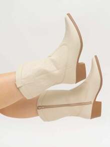 Women Mid-Calf Boots - Champagne - View 4