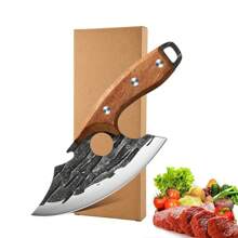 1pc Longquan Boning Knife For Butcher Meat Cutting, Multipurpose Vegetable And Meat Cleaver, Mini Chopping And Paring Knife - [V]Mini Boning Scimitar - View 3