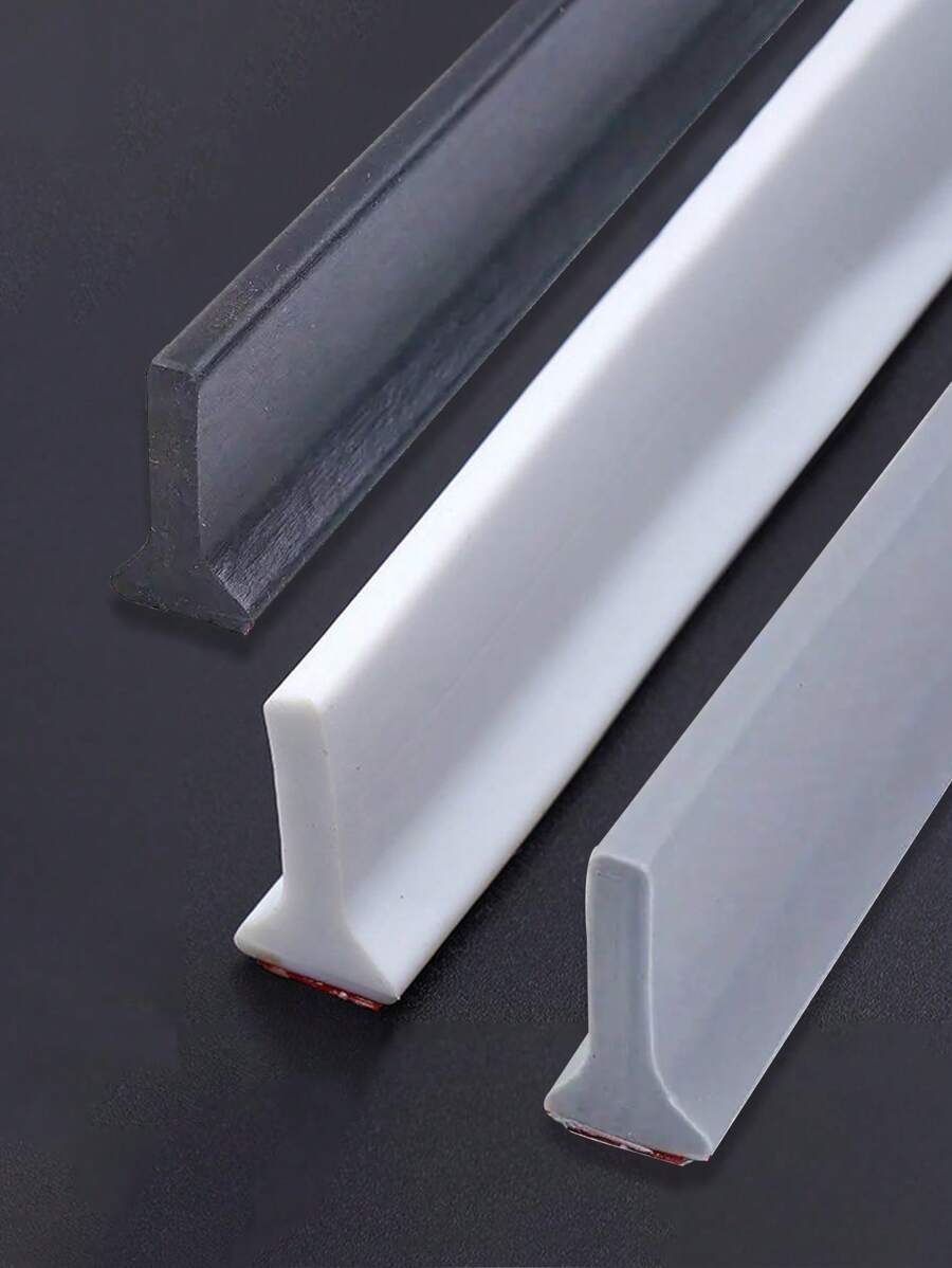 1m SelfAdhesive TShaped Bendable Water Stop Strip, Bathroom Wet And Dry Separation Curved
