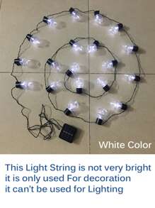 LED 太阳能球形灯串、塑料灯泡、户外太阳能灯串、户外太阳能仙女灯、用于露营/花园/派对/露台/庭院装饰秋季装饰家居装饰户外装饰 - 黃色 - 查看 7