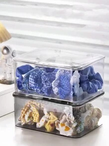 1pc Cosmetic Storage Box, Refrigerator Mask Storage Box, Dustproof And Waterproof With Lid Skin Care Product Organizer, Perfume Organizer, Suitable For Refrigerator Storage, Accessory Storage, Kitchen Tool Organizer, Stationery Sorting Display Rack,For Holiday Beach, Bathroom Collection, Bedroom Collection, Large Capacity - Clear - View 7