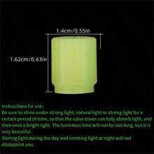 Universal 4pcs Luminous Valve Stem Caps - Waterproof, Glowing Car & Bike Tire Decor, Nighttime Visibility