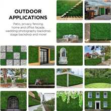 1/4/10pcs Grass Wall Panels Artificial Boxwood Grass Greenery Backdrop Wall Topiary Hedge Plant Thickened UV Protected Privacy Screen Decor For Outdoor Indoor Garden Backyard, Valentine Day, Gift