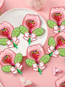 10pcs Cute Cartoon Flower Lollipop Decoration Paper Card Insert Card - Multicolor - View 8