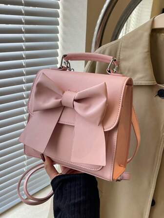 1 pieza Mochila plegable multifuncional decorada con mariposa simple, adecuada para uso diario de mujeres, útiles escolares, mochila escolar, vuelta al cole, ligera, portátil, linda, casual clásica, apta para adolescentes, mujeres y estudiantes universitarias, perfecta para volver al cole, la universidad, ir de compras o San Valentín