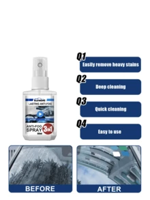 Rayhong 3 In 1 Car Anti-Fog Spray For Windshield Front And Rear Use, Also Suitable For Home, Clean And Anti-Rain Anti-Fog Spray - White - View 1