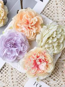 10pcs Artificial Mixed Color Rose Flower Heads - Color Mixing - View 3