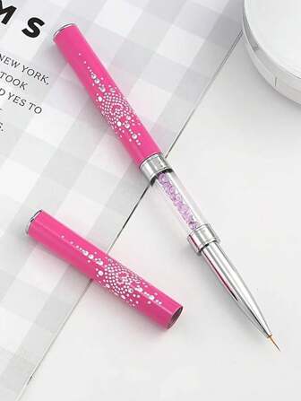 Double Head Nail Brush Nail Liner Brush Acrylic Nail Art Brushes UV Gel Polish Nail Brush Painting Detailing Pen Brush Carving Manicure Tool