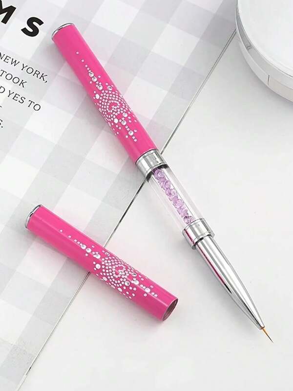 Doppelkopf Nagelbürste Nagel Liner Pinsel Acryl Nagel Kunst Pinsel UV Gel Polish Nagel Pinsel Malerei Detailierung Stift Pinsel Carving Maniküre Werkzeug