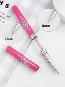 Doppelkopf Nagelbürste Nagel Liner Pinsel Acryl Nagel Kunst Pinsel UV Gel Polish Nagel Pinsel Malerei Detailierung Stift Pinsel Carving Maniküre Werkzeug