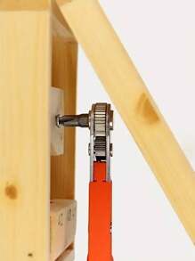 1 Miếng Mini Cờ lê Hai cách Cờ-lê 1/4 Inch Hình lục giác Nhanh Giải phóng Ổ cắm Góc vuông Xử lý Sửa chữa Từ tính 90 Độ Có thể mặc đảo ngược Xử lý - trái cam - Xem 1