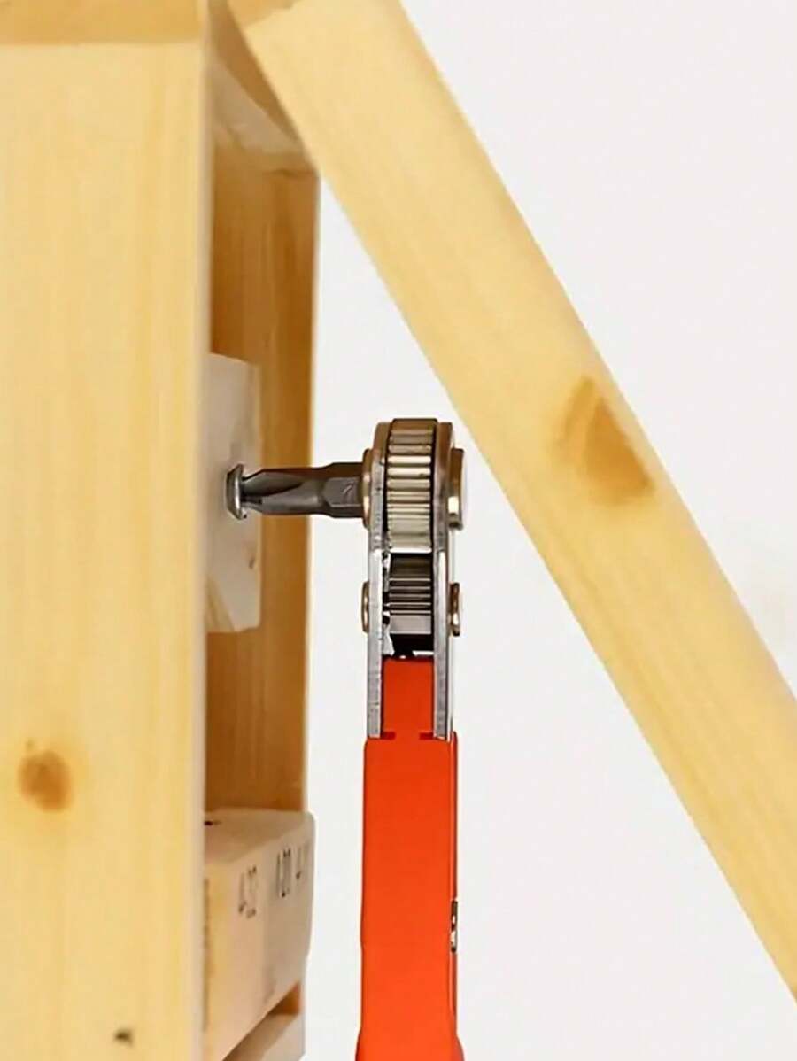 1 Miếng Mini Cờ lê Hai cách Cờ-lê 1/4 Inch Hình lục giác Nhanh Giải phóng Ổ cắm Góc vuông Xử lý Sửa chữa Từ tính 90 Độ Có thể mặc đảo ngược Xử lý - trái cam - Xem 1