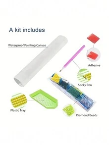 1 Bộ dụng cụ làm tranh đính đá nghệ thuật hình gia súc sáng tạo, Kim cương tròn đầy, Nghệ thuật khảm thủ công, Thích hợp cho người mới bắt đầu, Trang trí tường nhà, Quà tặng sinh nhật Giáng sinh Halloween Lễ tạ ơn, Không có khung. - Nhiều màu - Xem 6