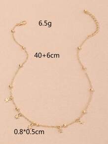 1條兒童星星吊墜項鍊,精緻的星星項鍊作為派對配件,是禮物的理想選擇 - 金色 - 查看 3