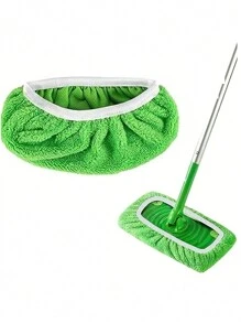 8/4/6/1pc, Microfiber Cleaning Mop Replacement Pad, Compatible With Sweeper, Flat Floor Mop Cloth, Washable Replacement Mop Cloth, Wet And Dry Use, Easy To Clean, Cleaning Supplies, Back To School Supplies - Green - View 4
