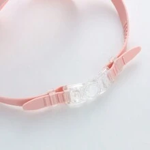 1入組大框架粉紅色防水矽膠泳鏡，男女適用，提供清晰視野，防霧和防水功能