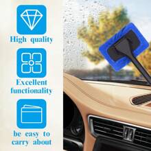 1pc Windshield Cleaning Brush Kit Upgrade Your Car Cleaning Supplies! - dark blue - View 6