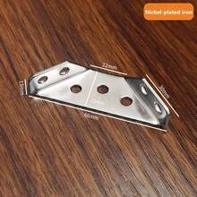 Thick Stainless Steel Universal Small Corner Bracket For Assembling Wall Cabinet Reinforcement Of Partition With Three-Sided Support Multi-Functional Trapezoidal Hanging Corner Shelf Support - Stainless steel wire drawing - View 9