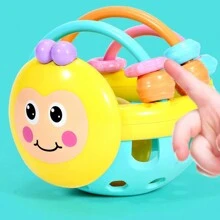 Manhattan Ball Toy For Infants Grasping Toys Rattles And Teethers Baby Toys 6M+Baby's Favorite Gift (Random Accessory Color)