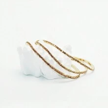 12 Bracelets With Shiny Stones - Gold - Übersicht 1
