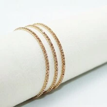 12 Bracelets With Shiny Stones - Gold - Übersicht 3