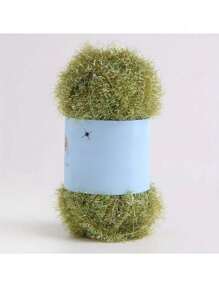 1pc Hand-Knitted DIY Doll Golden Silk Thread Bag - Colorful Glass Silk Woolen Thread - 1.7oz Summer, School