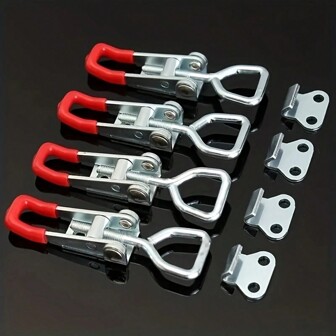 4pcs Adjustable Locking Lever Toggle Clamp With Non-Slip Grip For Quick Release