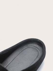 Zapatos mocasines, mulas transpirables para hombre, zapatillas traseras sin talón con diseño clásico de hebilla y patrones de rayas - A58 negro - Ver 5