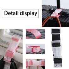 1/2/5条装彩色行李带，便携式可调节行李安全带，旅行必备，行李旅行配件，方便携带，实用户外携带带，适用于汽车旅行，带外置扣环的行李带，防丢行李挂带 - 彩色 - 查看 8
