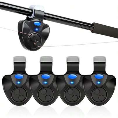 1pc Waterproof Electronic Buffer Fishing Alarm With Sound And Light Alert For Sea Fishing Rod