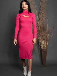 Women Dresses - Hot Pink - View 2