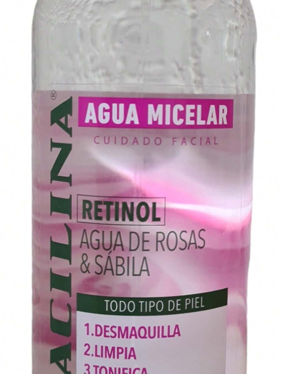 Vitacilina Agua Micelar Retinol Agua De Rosas Y Sábila 500ml - transparente - Ver 1